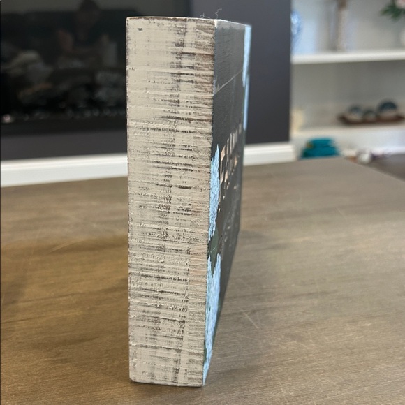 Farmhouse Rustic Wood Block Family is everything sign with flowers distressed - Picture 6 of 9